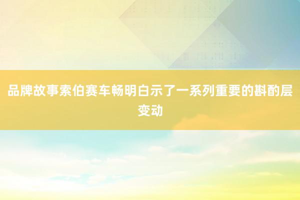 品牌故事索伯赛车畅明白示了一系列重要的斟酌层变动