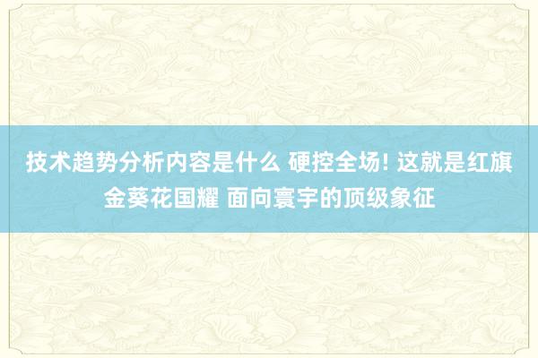 技术趋势分析内容是什么 硬控全场! 这就是红旗金葵花国耀 面向寰宇的顶级象征