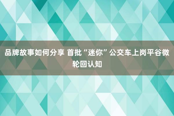 品牌故事如何分享 首批“迷你”公交车上岗平谷微轮回认知