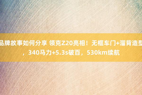 品牌故事如何分享 领克Z20亮相！无框车门+溜背造型，340马力+5.3s破百，530km续航