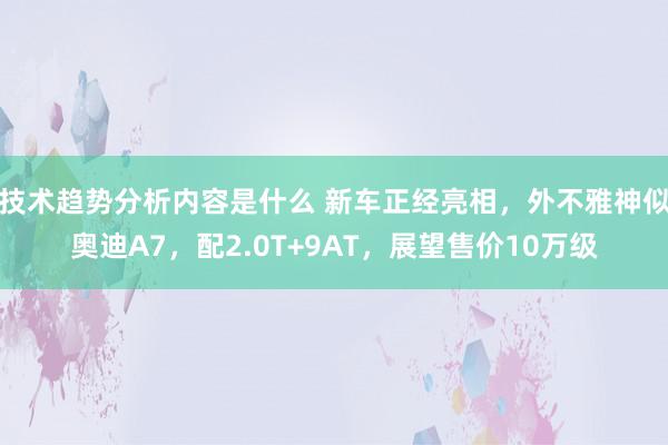 技术趋势分析内容是什么 新车正经亮相，外不雅神似奥迪A7，配2.0T+9AT，展望售价10万级