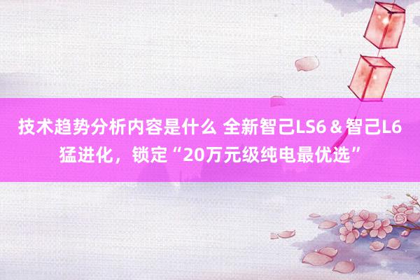 技术趋势分析内容是什么 全新智己LS6＆智己L6猛进化，锁定“20万元级纯电最优选”