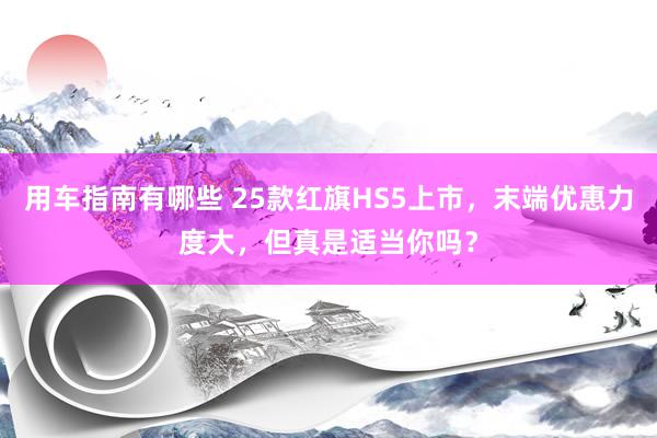 用车指南有哪些 25款红旗HS5上市，末端优惠力度大，但真是适当你吗？