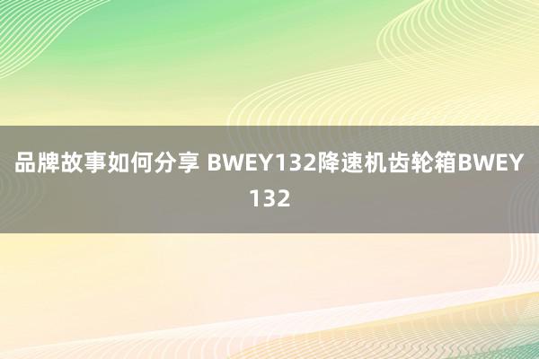 品牌故事如何分享 BWEY132降速机齿轮箱BWEY132