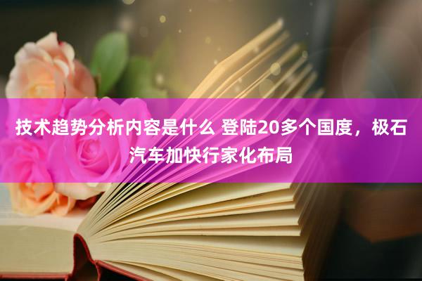 技术趋势分析内容是什么 登陆20多个国度，极石汽车加快行家化布局