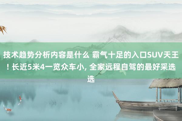 技术趋势分析内容是什么 霸气十足的入口SUV天王! 长近5米4一览众车小, 全家远程自驾的最好采选