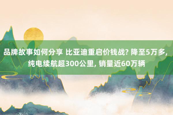 品牌故事如何分享 比亚迪重启价钱战? 降至5万多, 纯电续航超300公里, 销量近60万辆